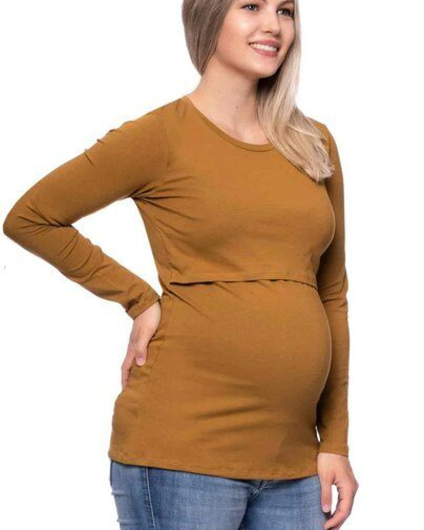Milchshake 103 BASIC Umstands- und Stillshirt langarm aus Bio-Baumwolle – Ansicht 3