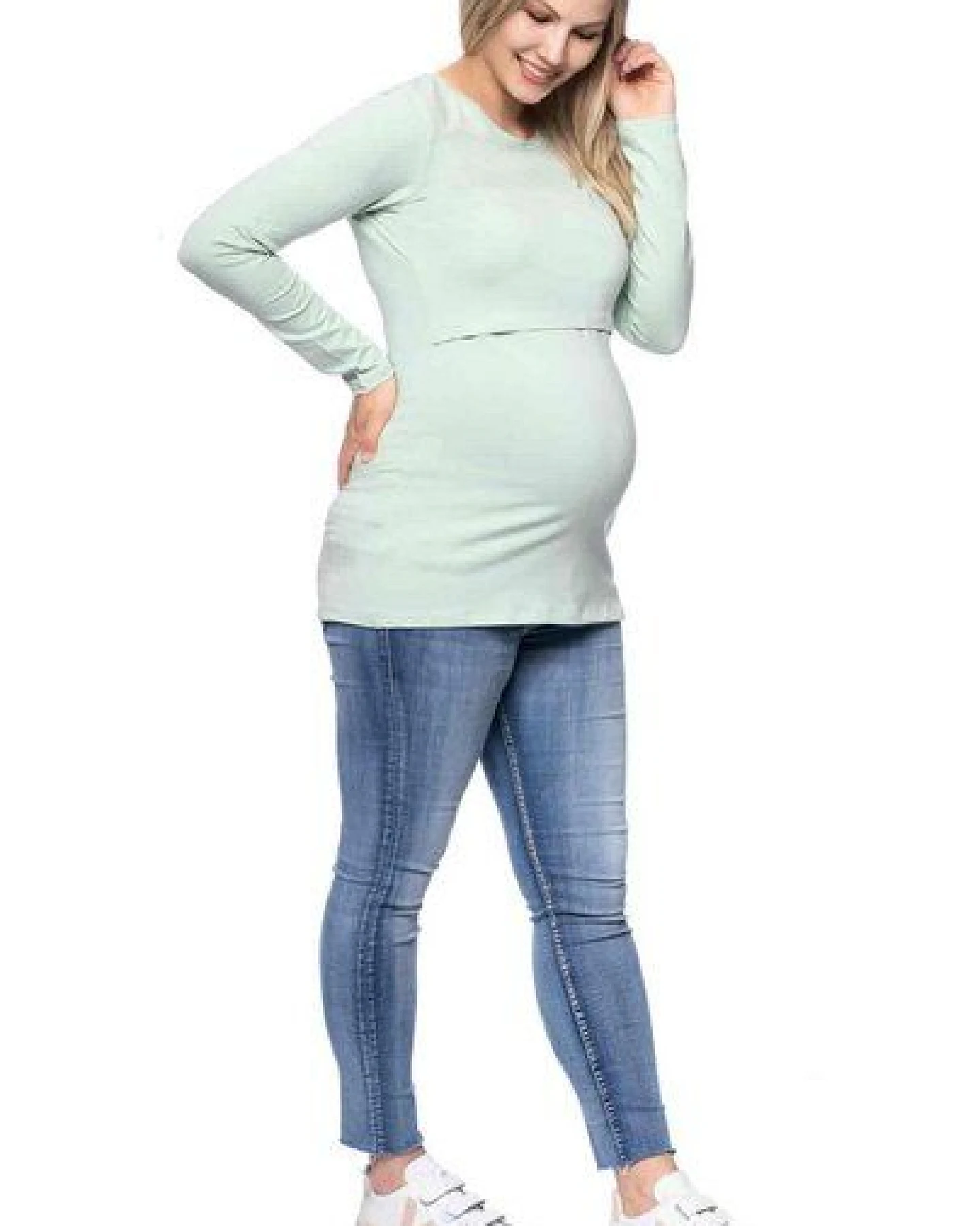 Milchshake 103 BASIC Umstands- und Stillshirt langarm aus Bio-Baumwolle – Ansicht 2