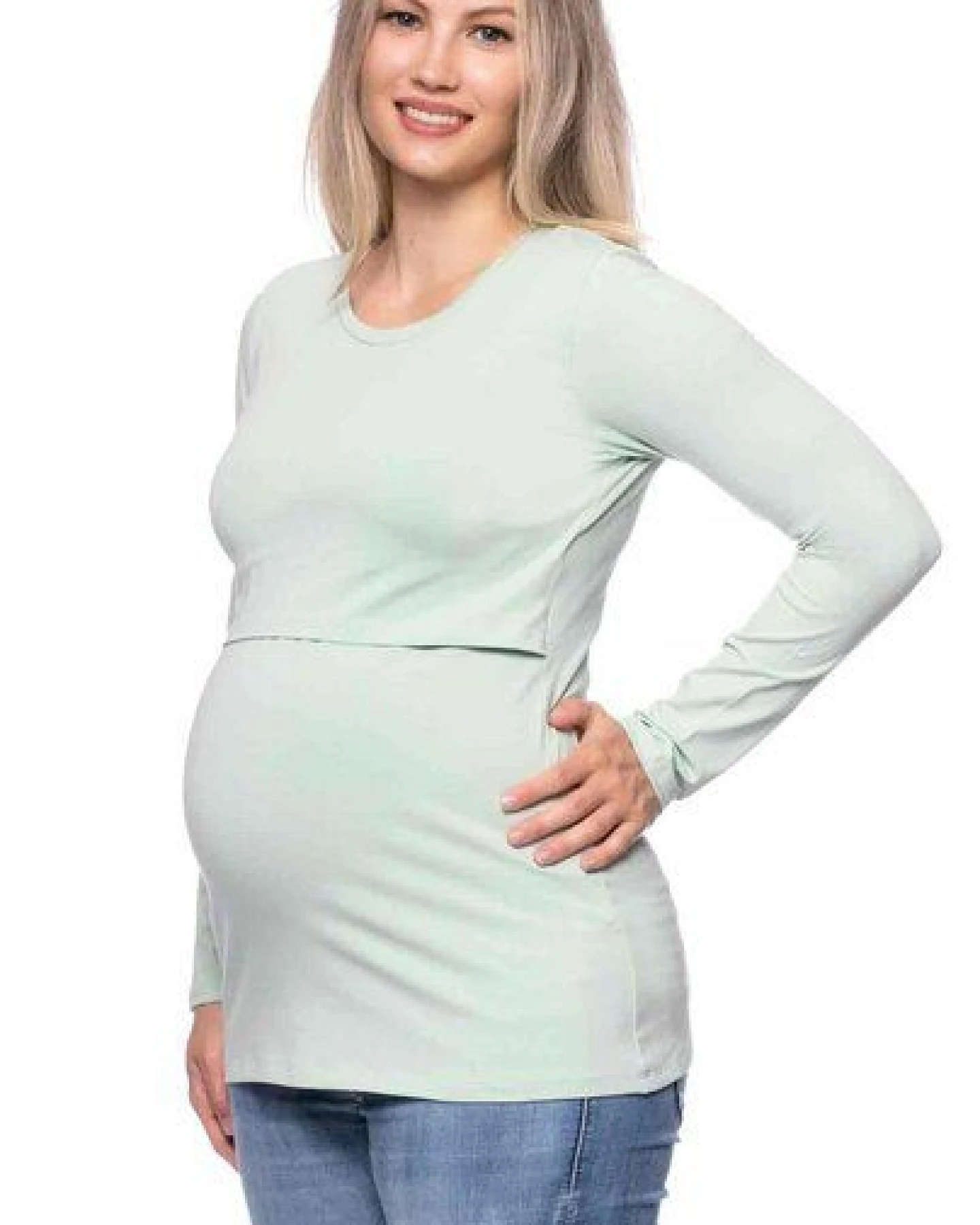 Milchshake 103 BASIC Umstands- und Stillshirt langarm aus Bio-Baumwolle – Ansicht 3