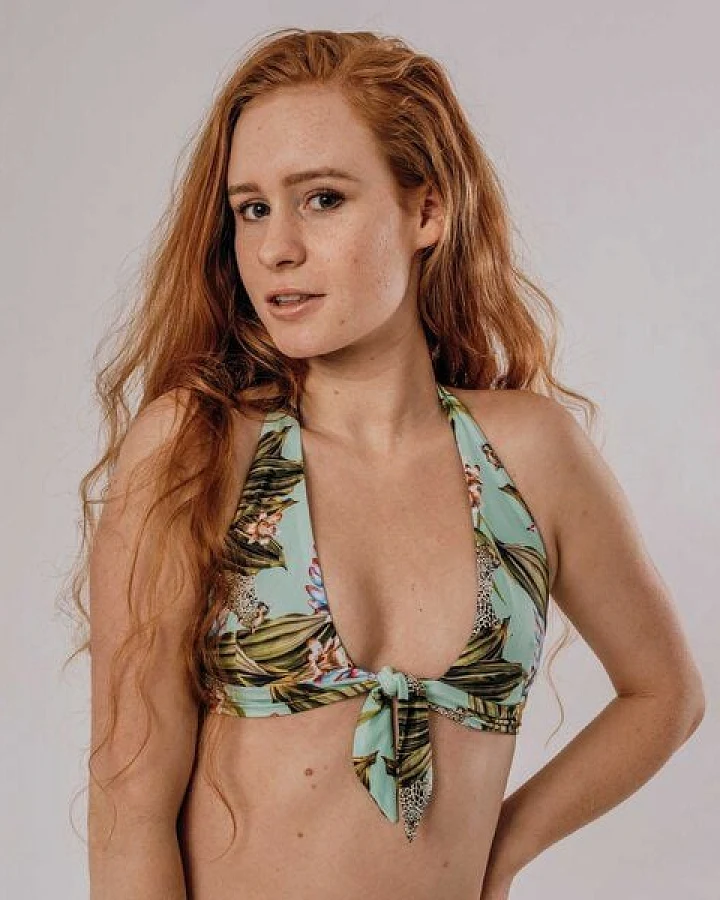 Flying Love Birds "Africa Mint"- Knotted Top