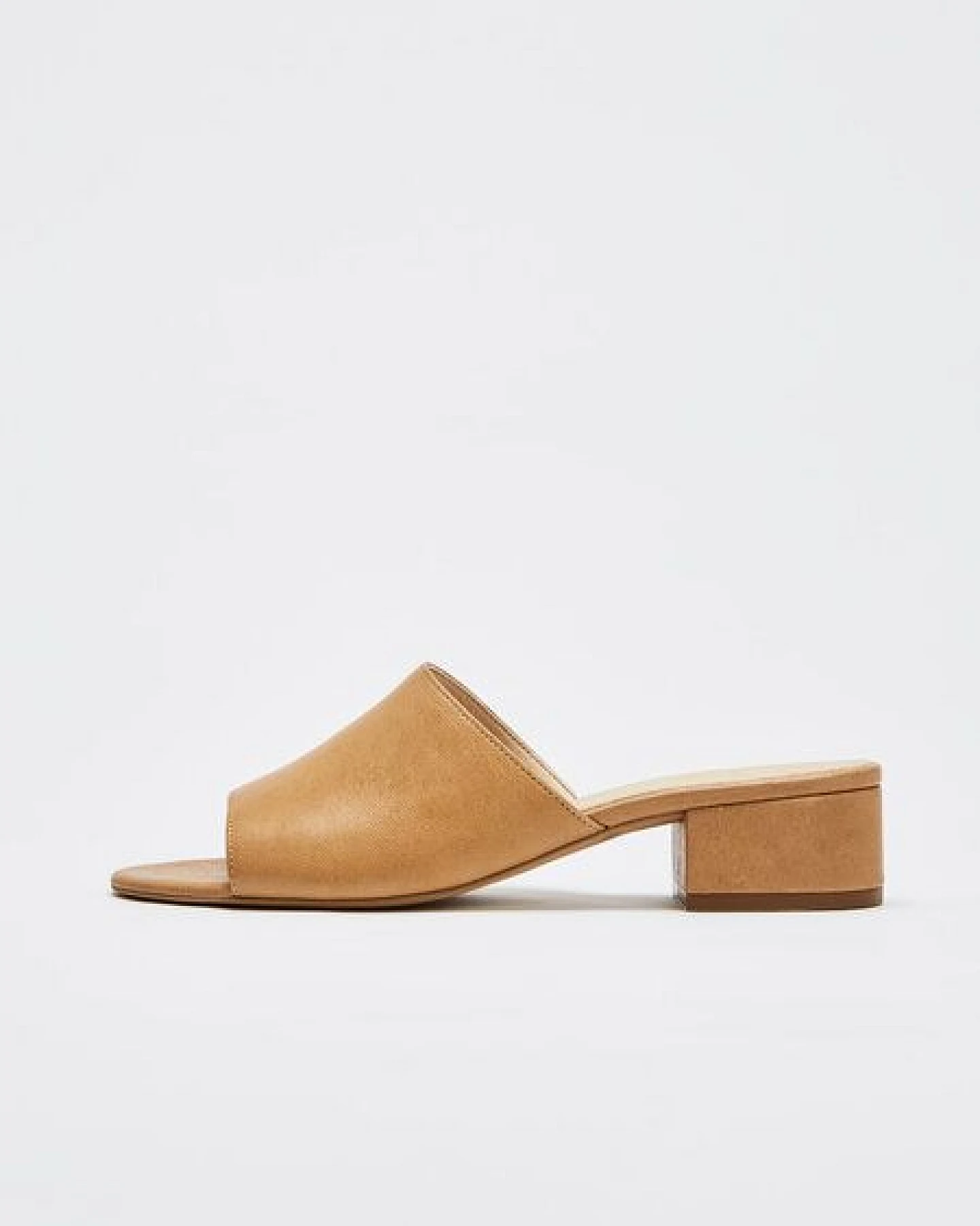 NINE TO FIVE #maia - minimalistische Mule Sandale aus leichter Microfaser mit Blockabsatz – Ansicht 3