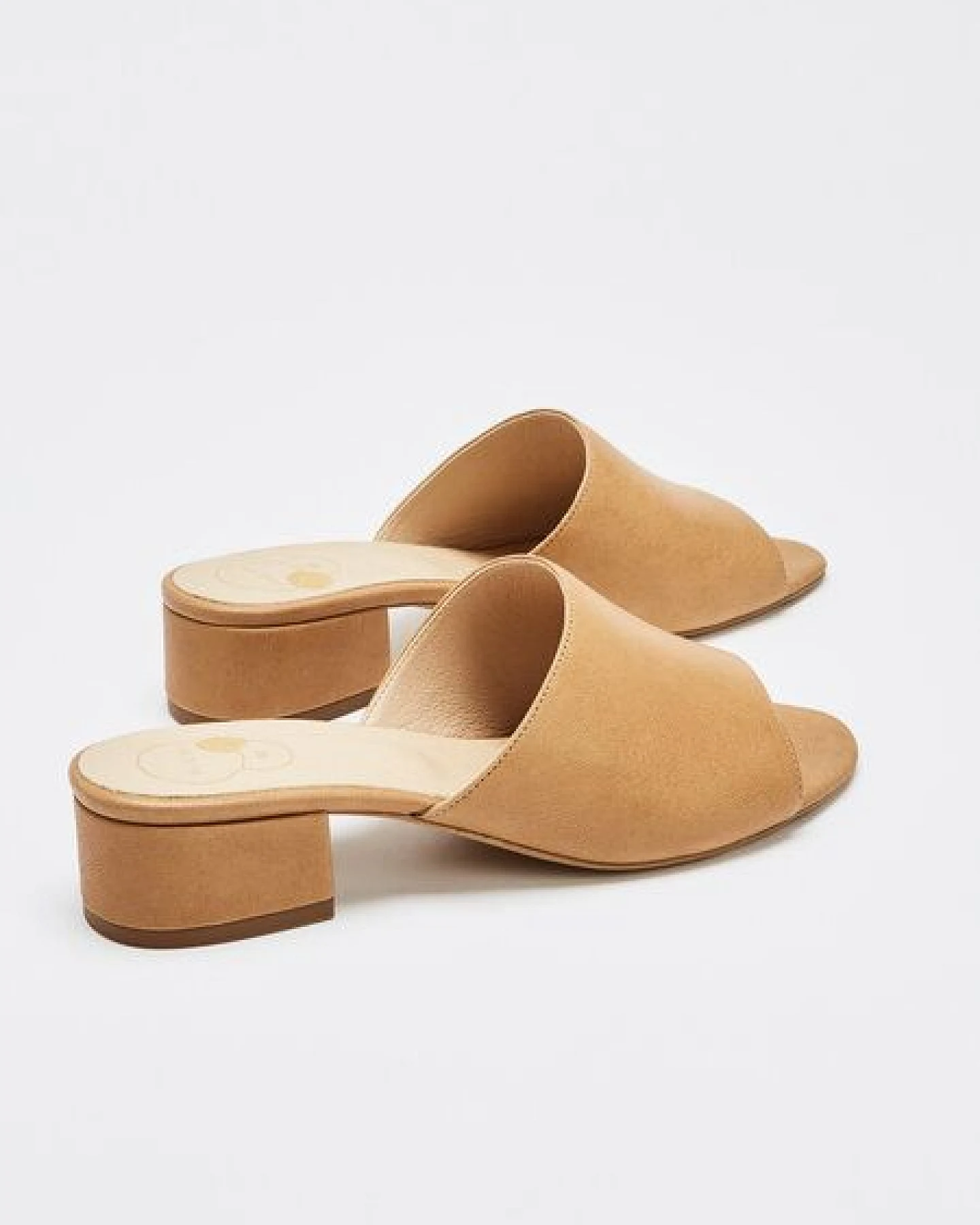 NINE TO FIVE #maia - minimalistische Mule Sandale aus leichter Microfaser mit Blockabsatz – Ansicht 4