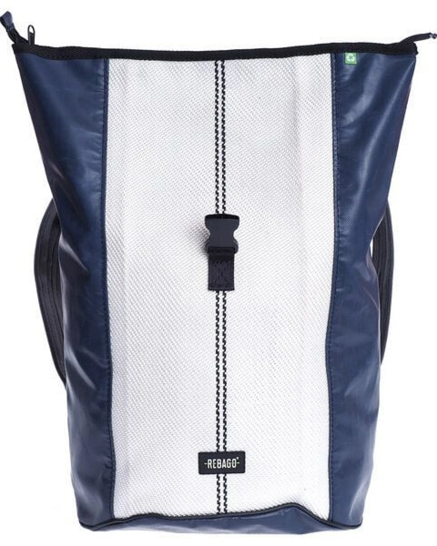 Rebago Rucksack George aus recycelter LKW-Plane und Feuerwehrschlauch – Ansicht 3
