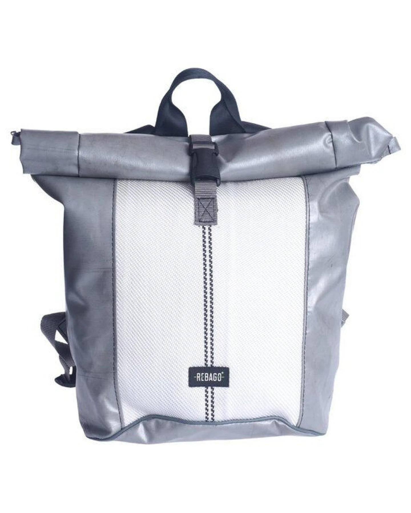 Rebago Rucksack George aus recycelter LKW-Plane und Feuerwehrschlauch – Ansicht 2