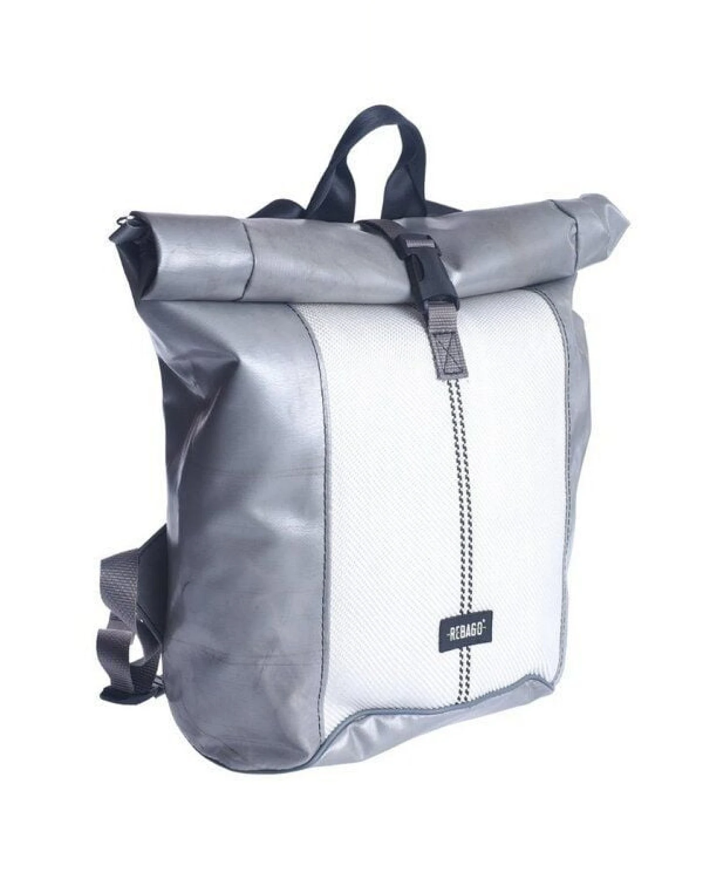 Rebago Rucksack George aus recycelter LKW-Plane und Feuerwehrschlauch – Ansicht 4