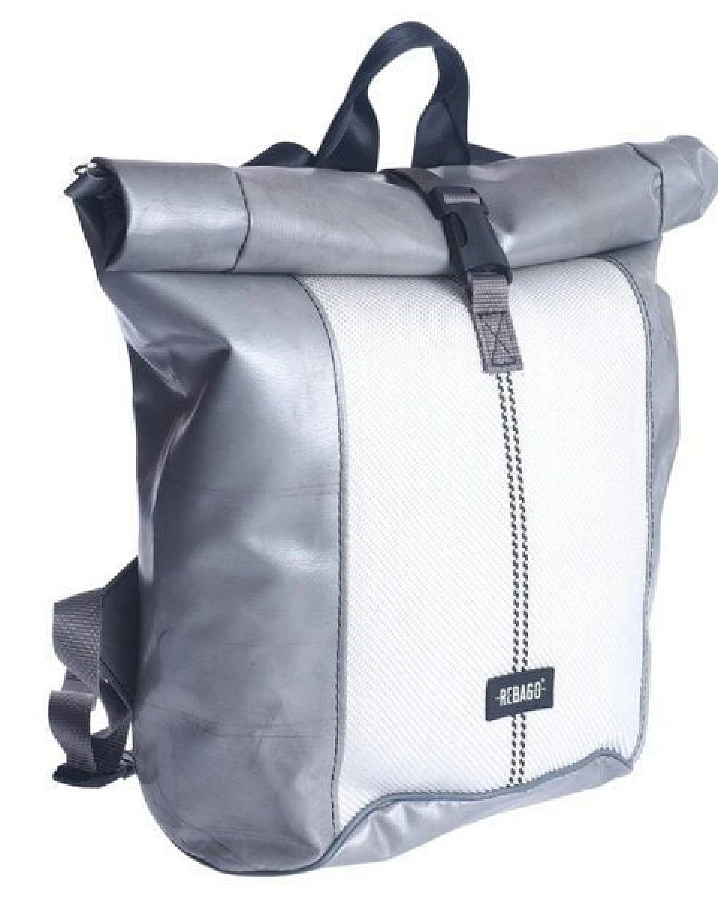Rebago Rucksack George aus recycelter LKW-Plane und Feuerwehrschlauch – Ansicht 4