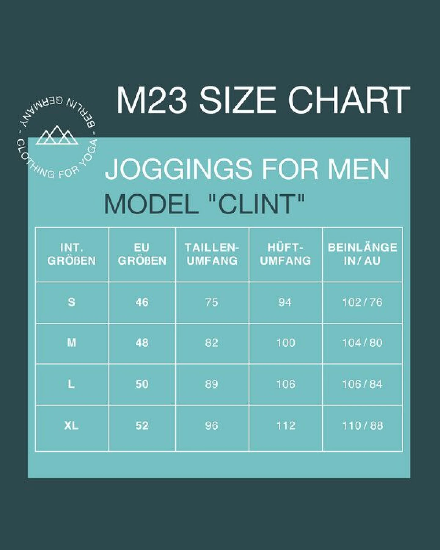 M23 Herren Jogginghose aus Bio-Baumwolle, Modell "Clint" – Ansicht 2