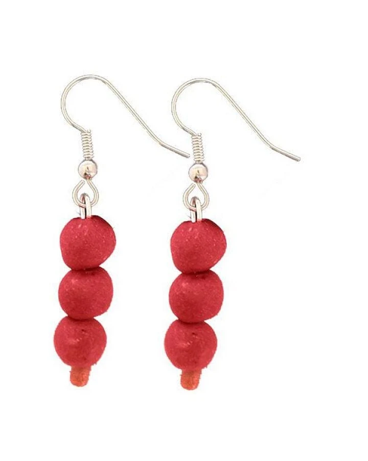 Ohrhänger "Pearls" aus Recycling Glas, Global Mamas, Ghana