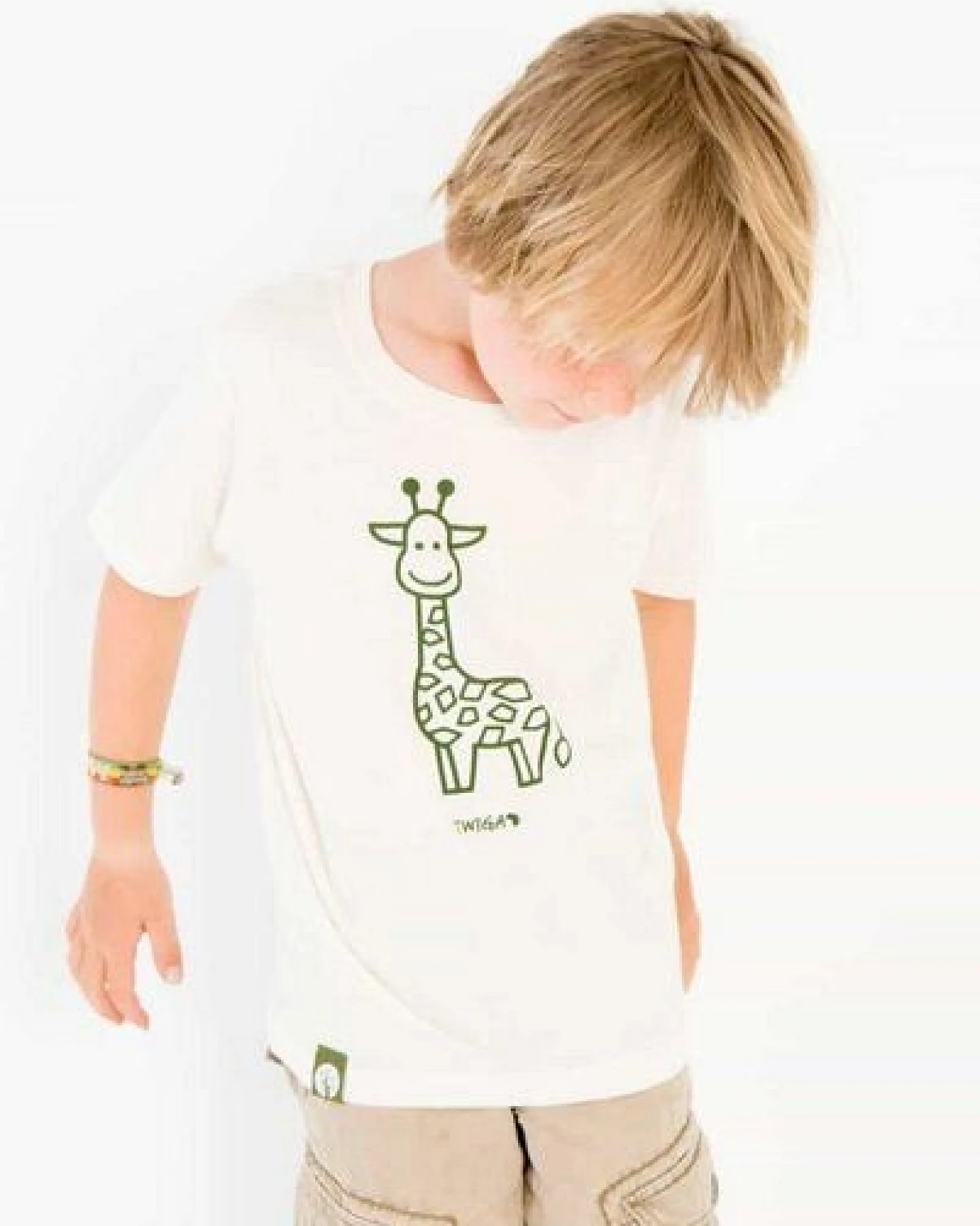Maishameanslife Twiga - Kleine Giraffe - Bio T-shirt für Kinder - Naturweiß - Unisex – Ansicht 3