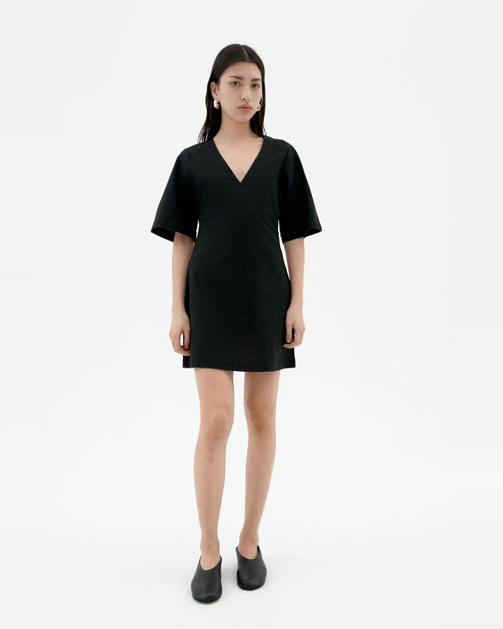 Thinking MU Damen vegan Kleid Kim Schwarz