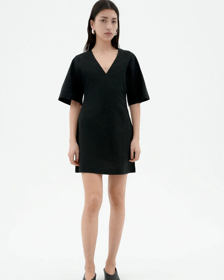Thinking MU Damen vegan Kleid Kim Schwarz