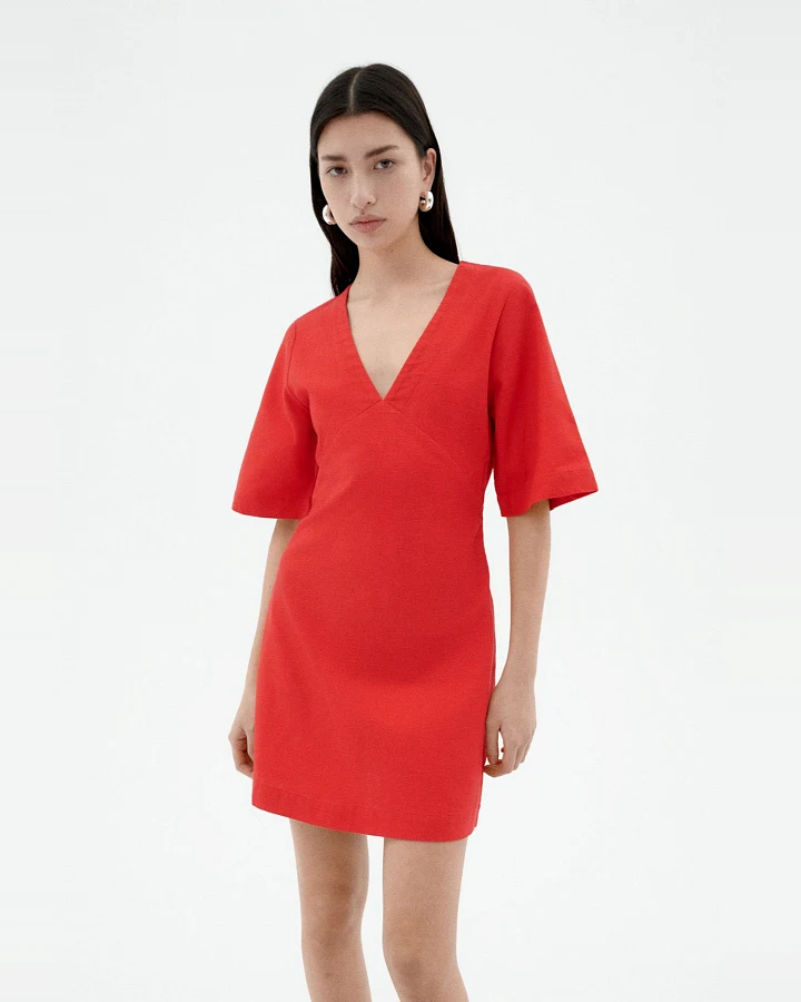 Thinking MU Damen vegan Kleid Kim Rot