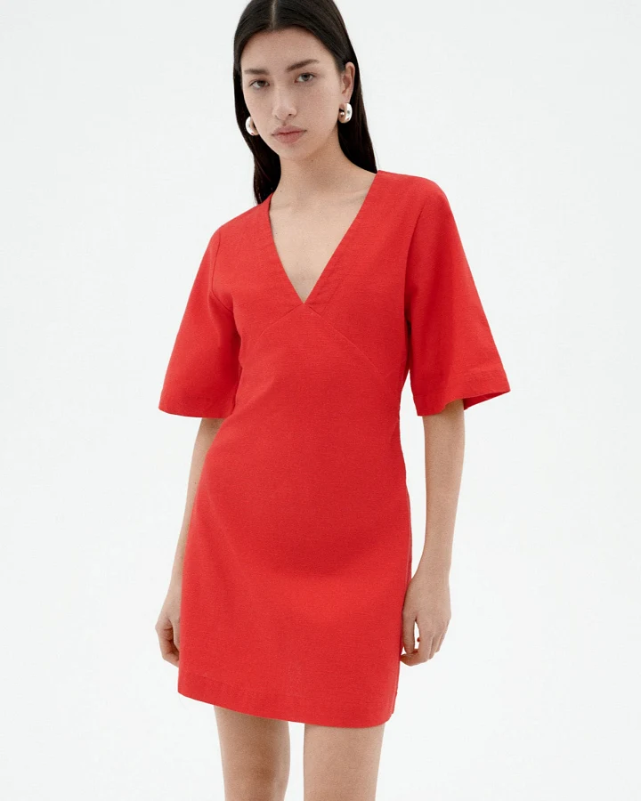 Thinking MU Damen vegan Kleid Kim Rot