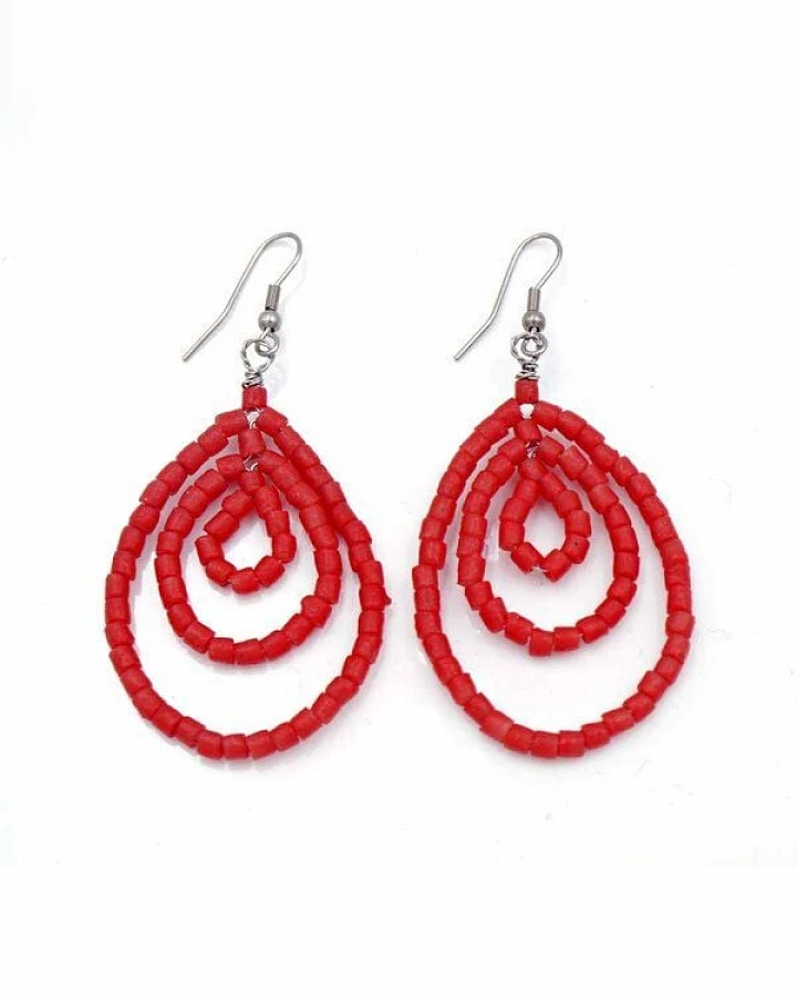 Ohrhänger "Sankofa" aus Recycling Glas, Global Mamas