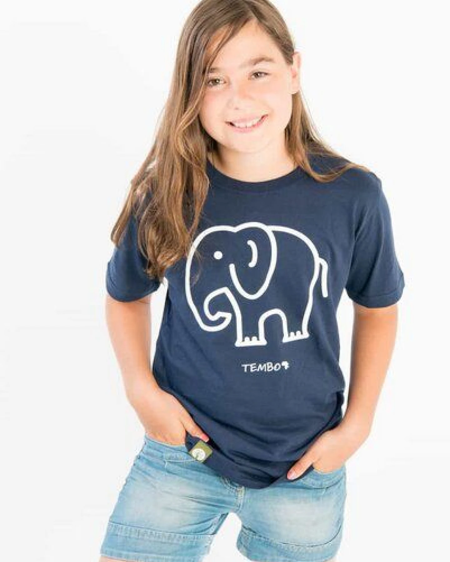 Maishameanslife Tembo - Kleiner Elefant - Bio T-shirt für Kinder - Blau - Unisex – Ansicht 2