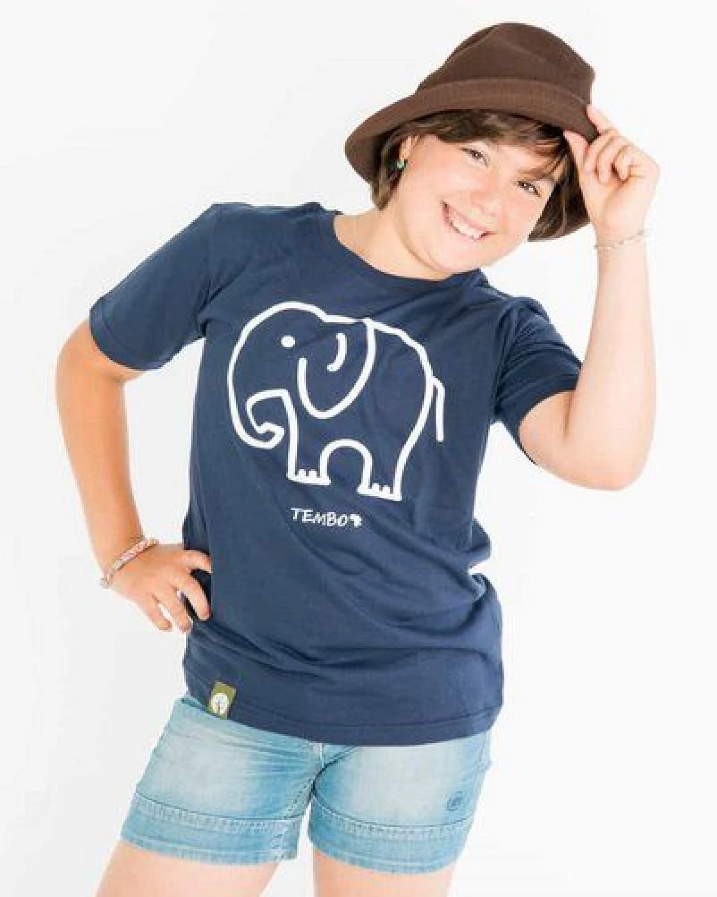 Maishameanslife Tembo - Kleiner Elefant - Bio T-shirt für Kinder - Blau - Unisex – Ansicht 3