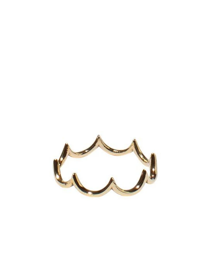 ting goods Waves Ring, Messing oder Sterling Silber