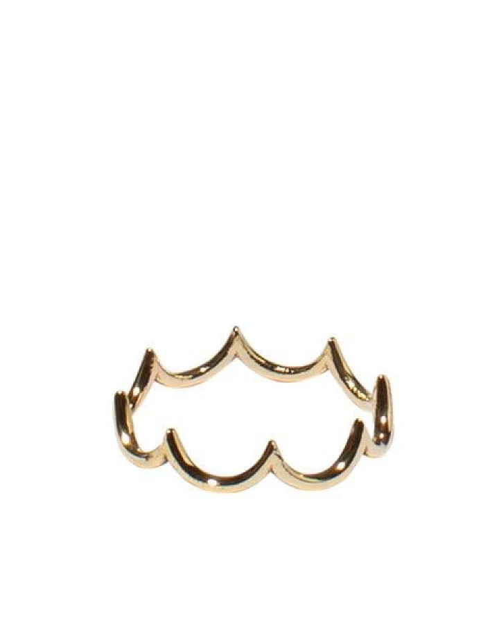 ting goods Waves Ring, Messing oder Sterling Silber