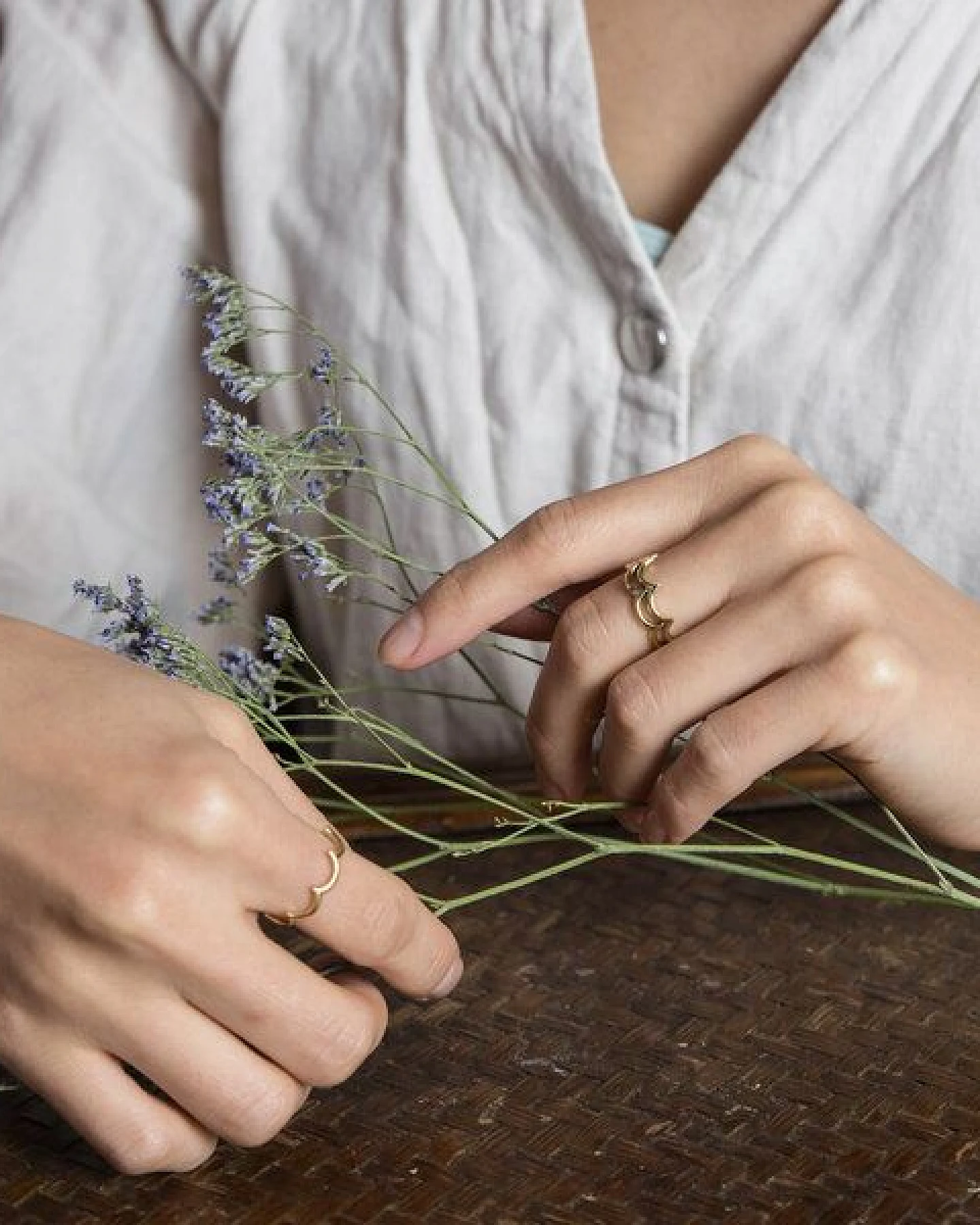 ting goods Waves Ring, Messing oder Sterling Silber – Ansicht 2