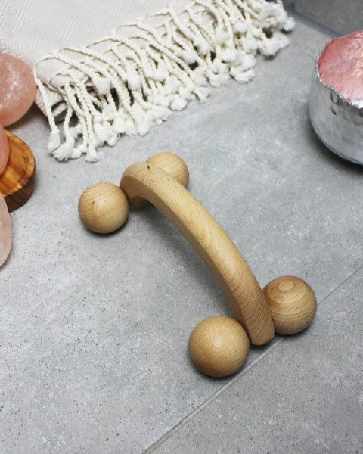 Mitienda Shop Massageroller 4 Kugeln aus Holz 17cm – Ansicht 2