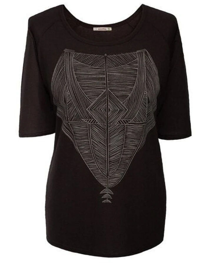Woodlike tribal Shirt - schwarz