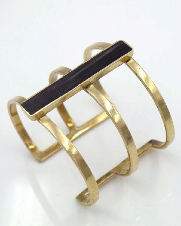 Bawa Hope Messing Armband "Trio mit Horn"