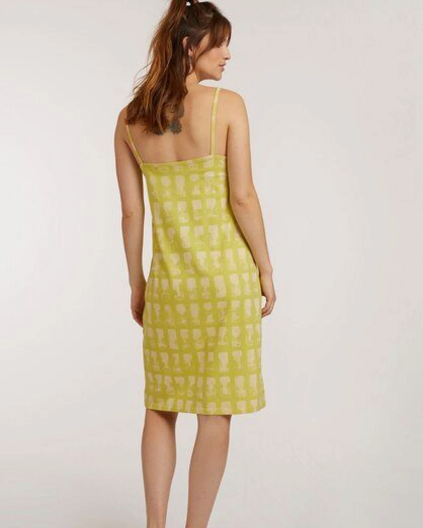 ThokkThokk Damen Slip Dress TT78 mit Print aus TENCEL Lyocell und Bio-Baumwolle – Ansicht 4