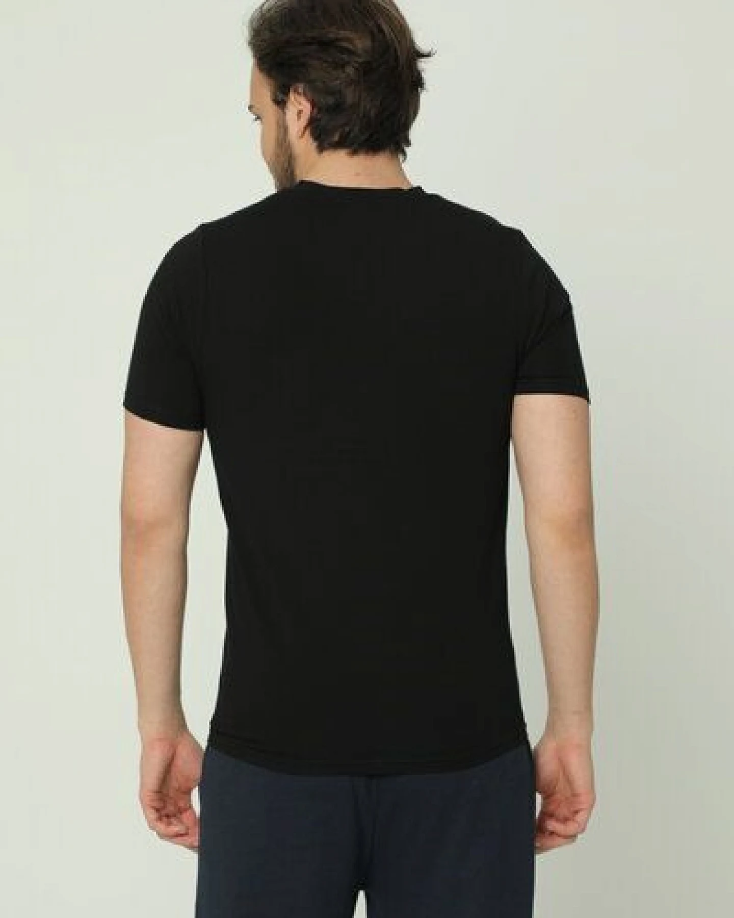 Bruno Barella "3er Pack" GOTS zertifizierte Biobaumwolle Herren T-Shirt – Ansicht 2