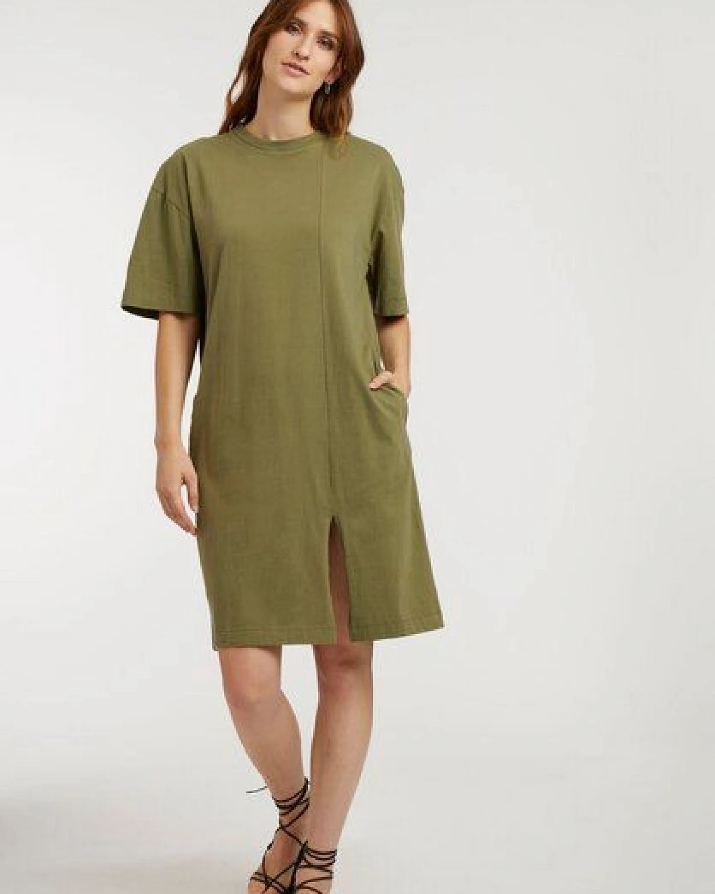 ThokkThokk Damen T-Shirt-Kleid TT87 aus Bio-Baumwolle – Ansicht 2