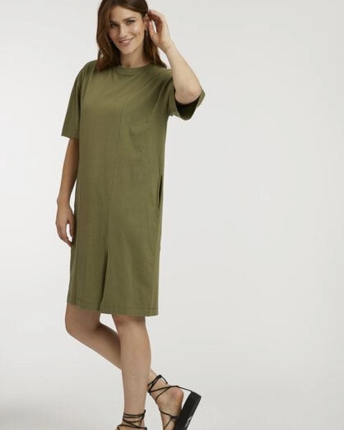 ThokkThokk Damen T-Shirt Dress aus Biobaumwolle – Ansicht 4