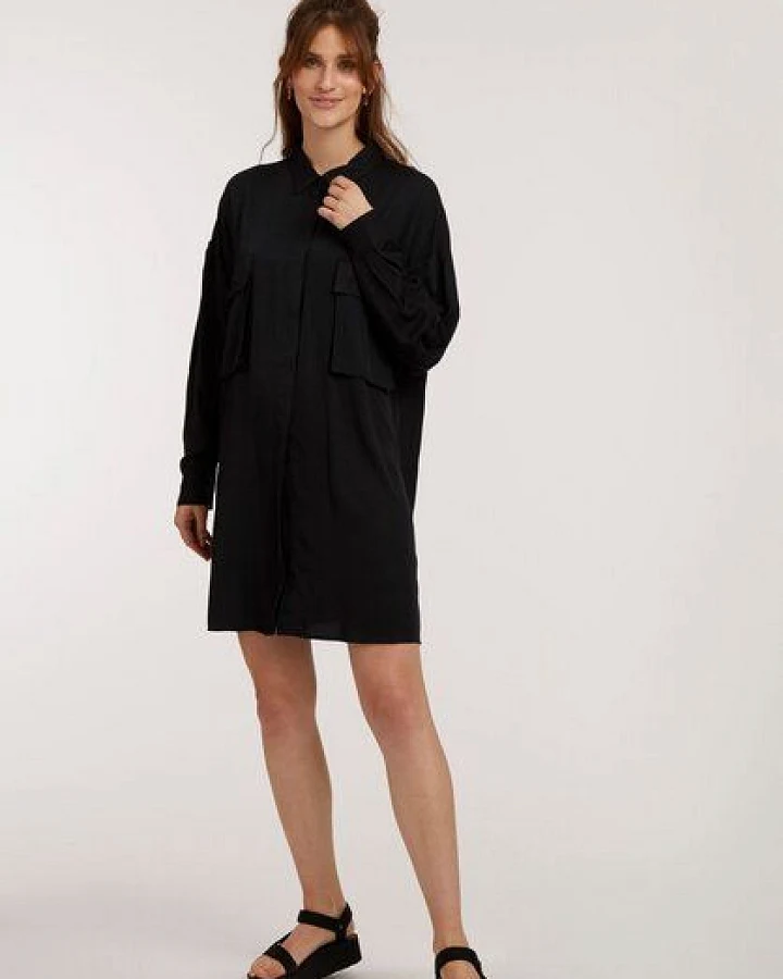 ThokkThokk Damen Worker Hemdkleid TT92 aus LENZING ECOVERO Viskose