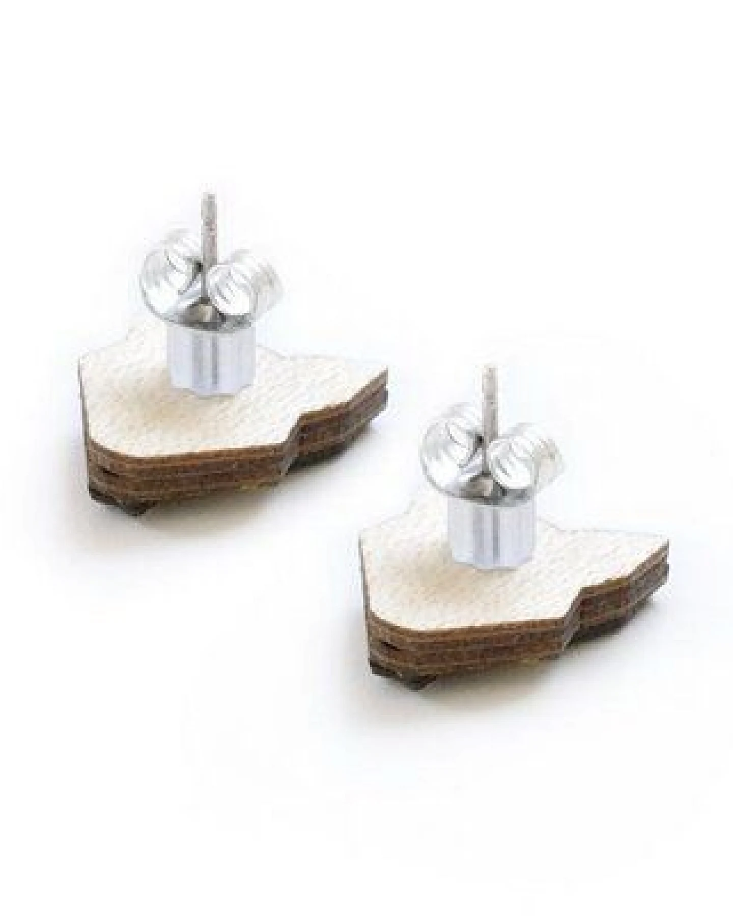 BeWooden Ohrstecker mit Holzdetails – Ansicht 2