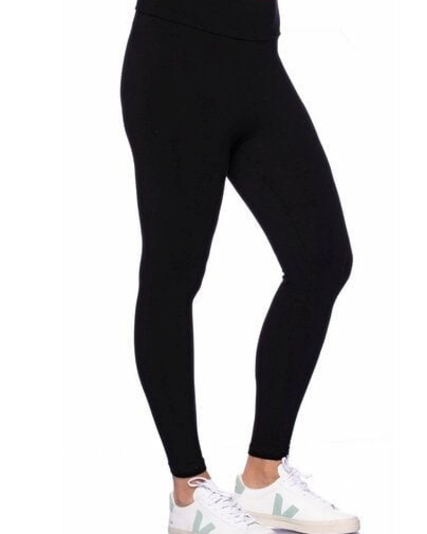Milchshake High-Waist Basic Leggings aus weichem Modal French-Terry – Ansicht 3