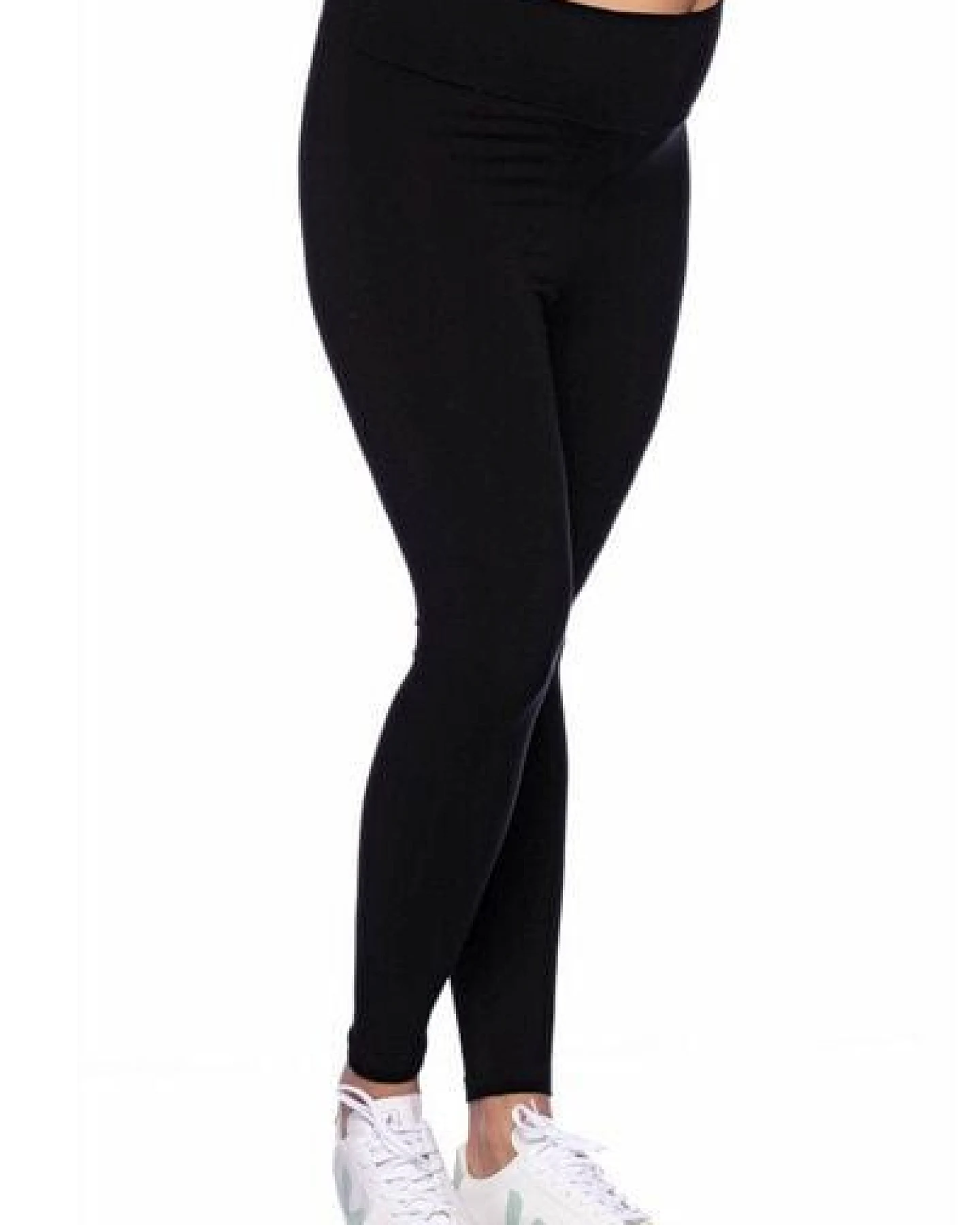 Milchshake High-Waist Basic Leggings aus weichem Modal French-Terry – Ansicht 4