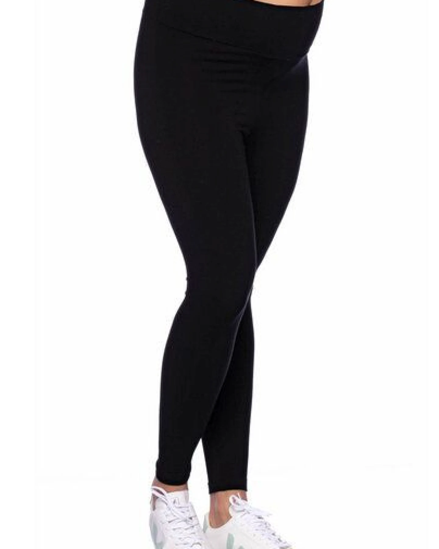 Milchshake High-Waist Basic Leggings aus weichem Modal French-Terry – Ansicht 4