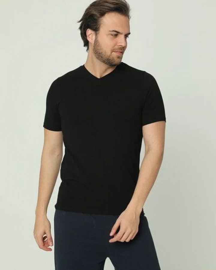 Bruno Barella "3er Pack" GOTS zertifizierte Biobaumwolle Herren T-Shirt