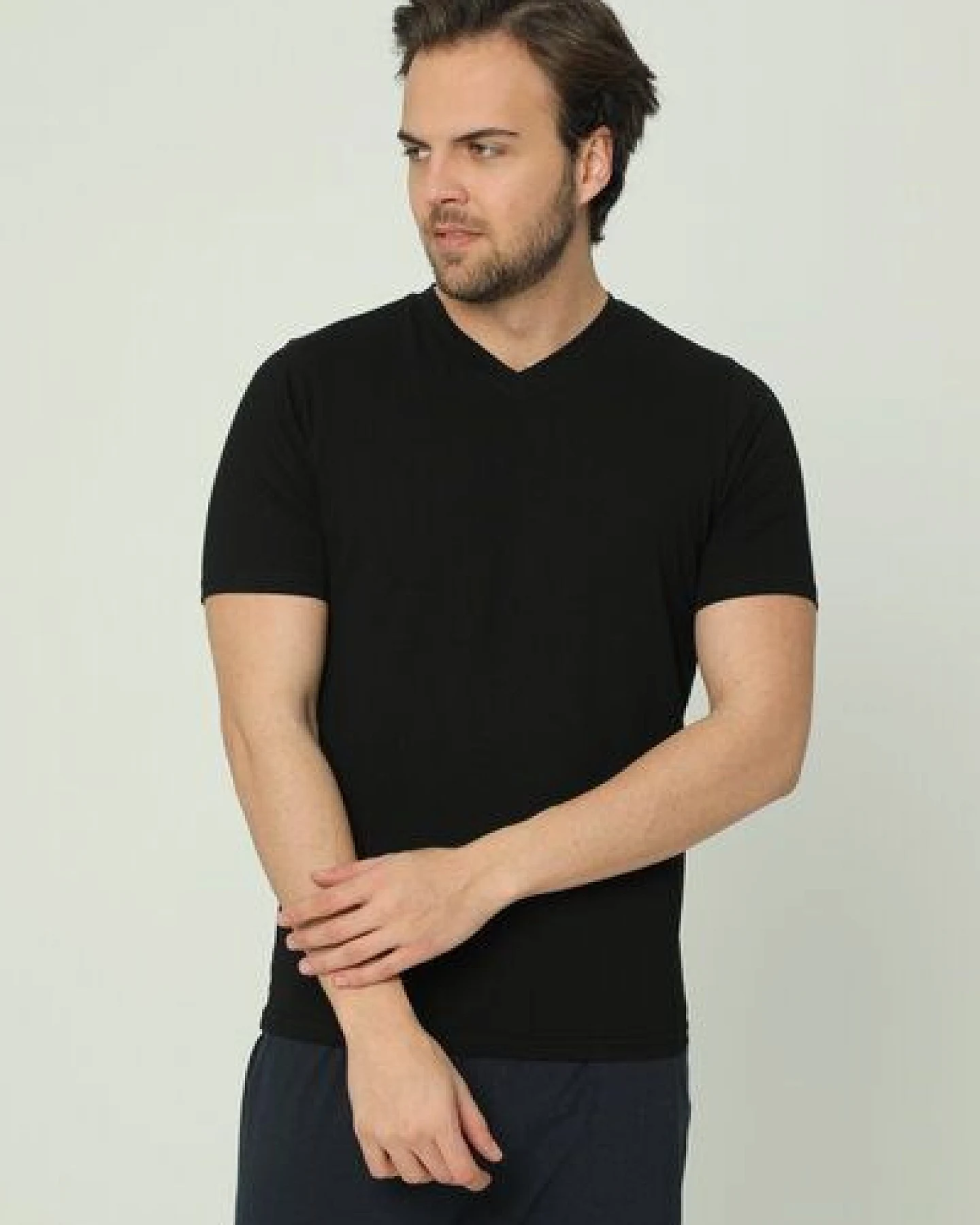 Bruno Barella "3er Pack" GOTS zertifizierte Biobaumwolle Herren T-Shirt – Ansicht 3