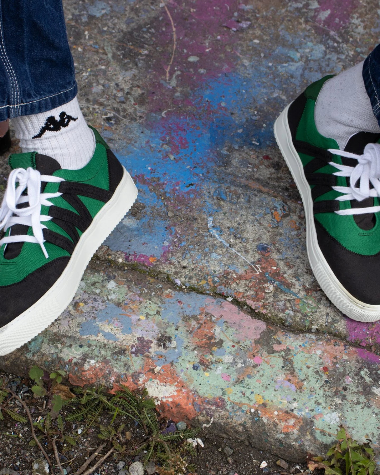 VAER Herren vegan Sneaker Phoenix Grün/Weiß – Ansicht 2