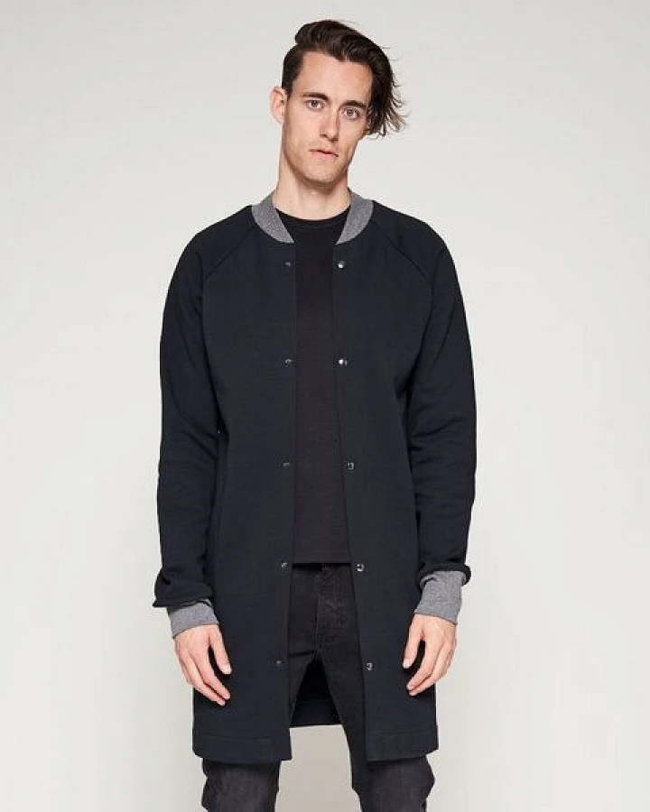 LUMEN organic Mantel SWEAT schwarz/grau