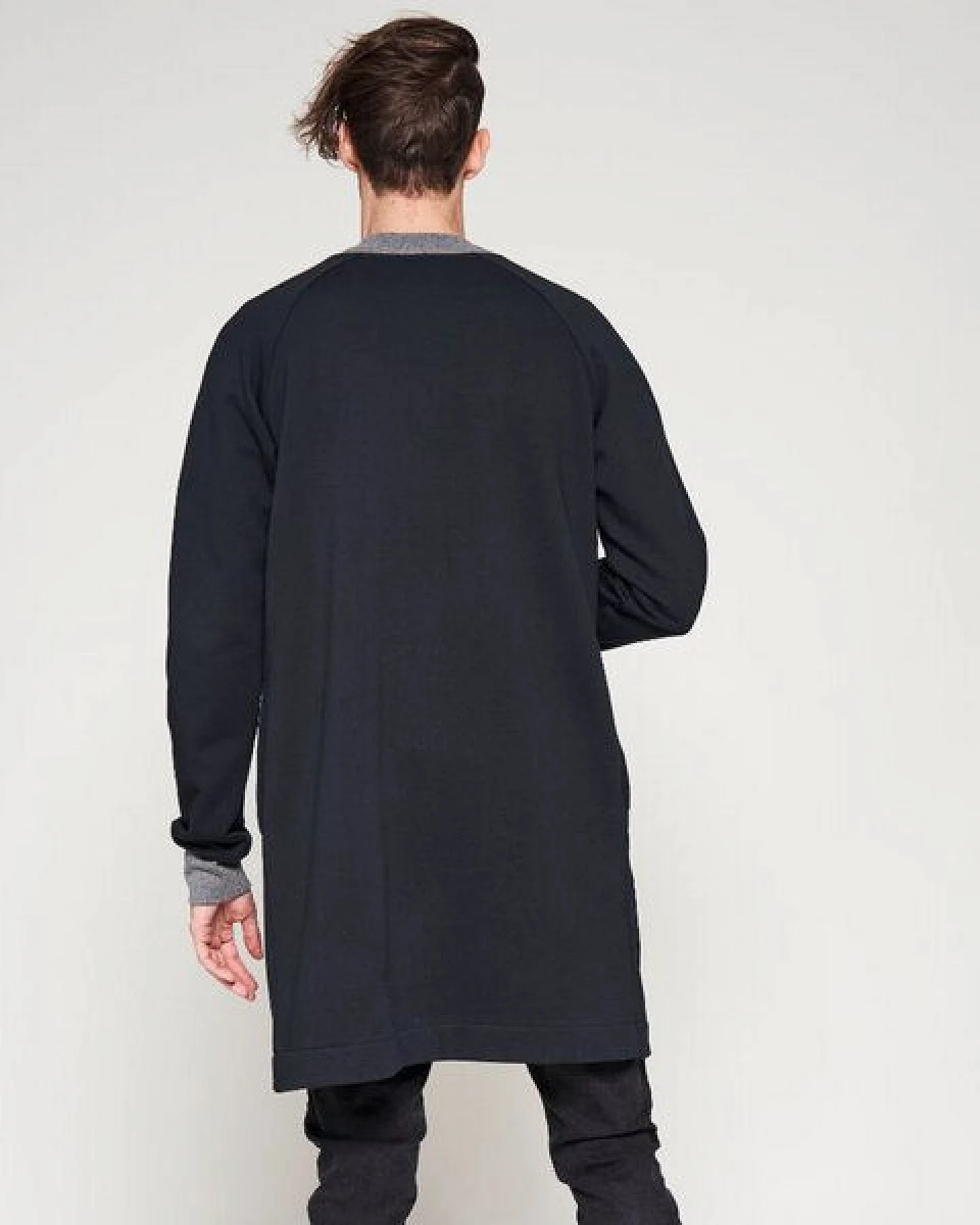 LUMEN organic Mantel SWEAT schwarz/grau – Ansicht 4