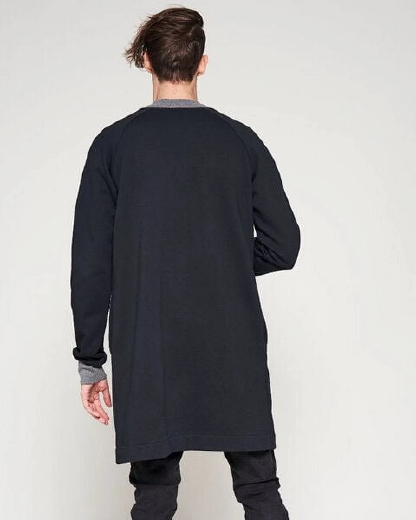 LUMEN organic Mantel SWEAT schwarz/grau – Ansicht 4
