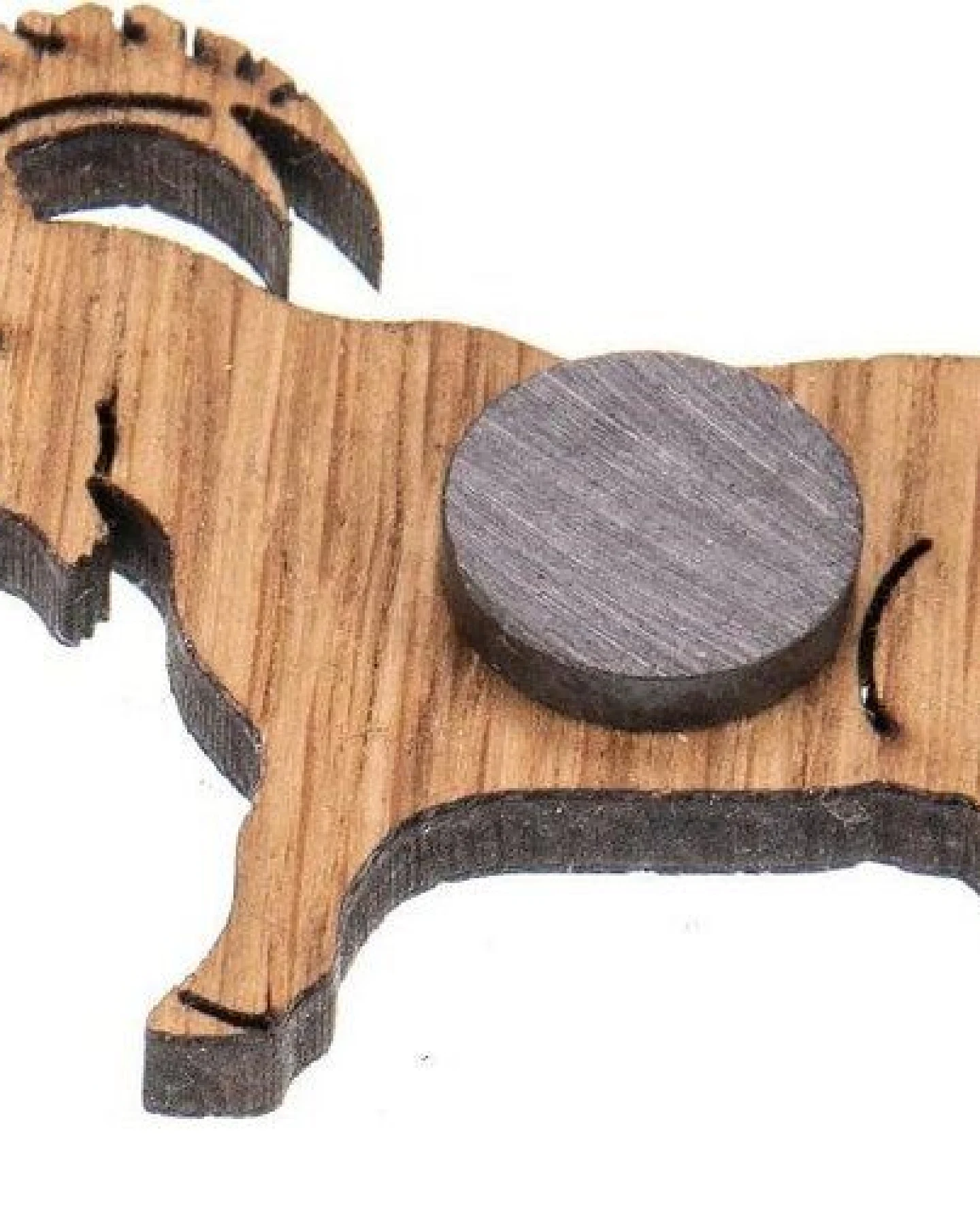 ReineNatur Steinbock Magnet aus Eichenholz geölt - 4er-Set – Ansicht 2