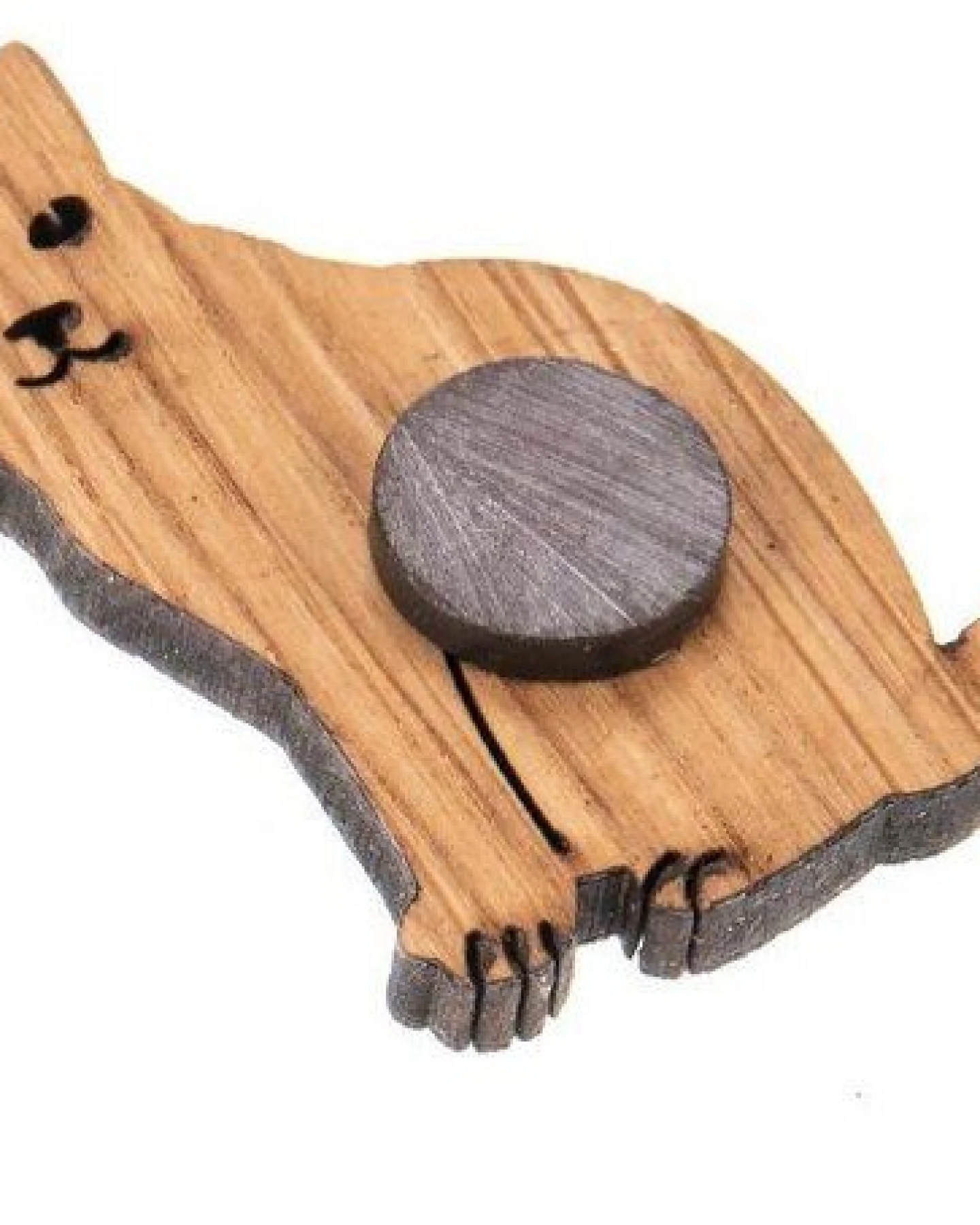 ReineNatur Katze Magnet aus Eichenholz geölt - 4er-Set – Ansicht 2