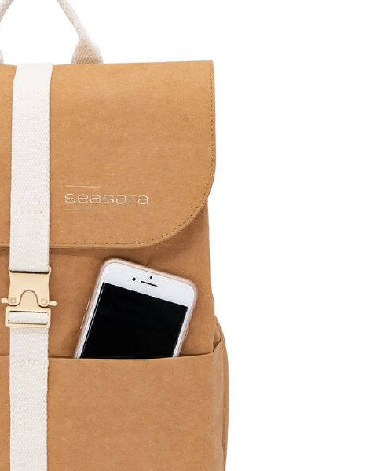 Damen Rucksack aus recyceltem Kraftpapier und Canvas – Ansicht 4