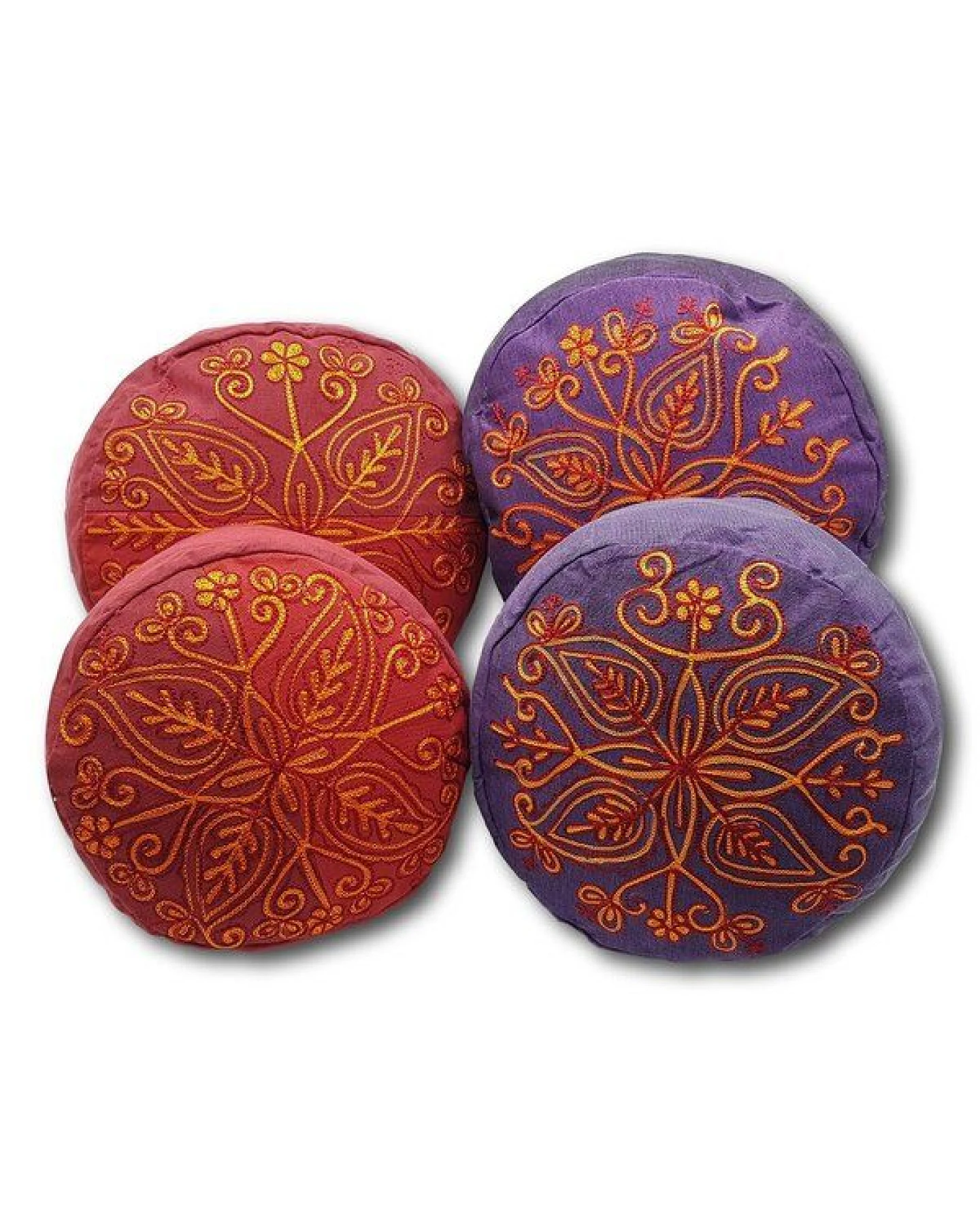 Frida Feeling Yoga/Mediations -Sitzkissen aus Baumwolle mit Stickerei (Höhe 15cm, verschiedene Farben) – Ansicht 3