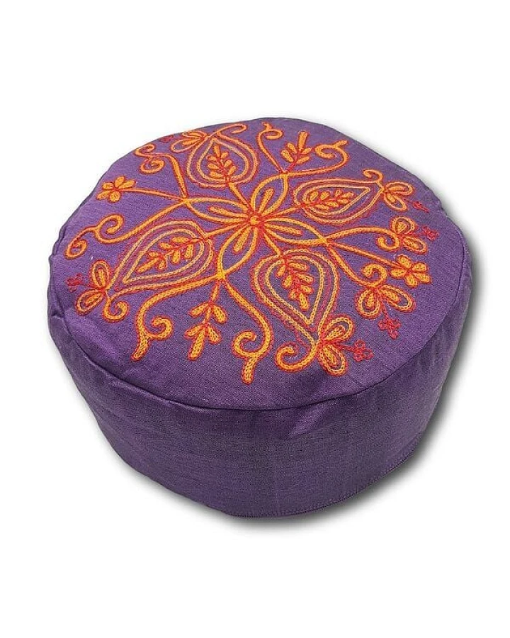 Frida Feeling Yoga/Mediations -Sitzkissen aus Baumwolle mit Stickerei (Höhe 15cm, verschiedene Farben)