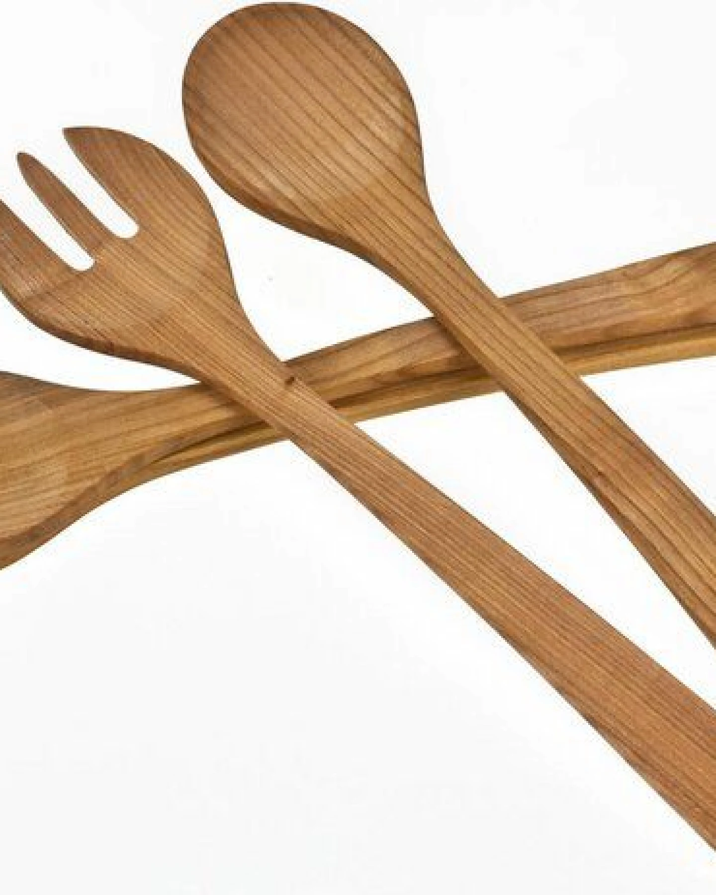 ReineNatur Salatbesteck aus Kirschholz geölt 35 cm lang – Ansicht 2