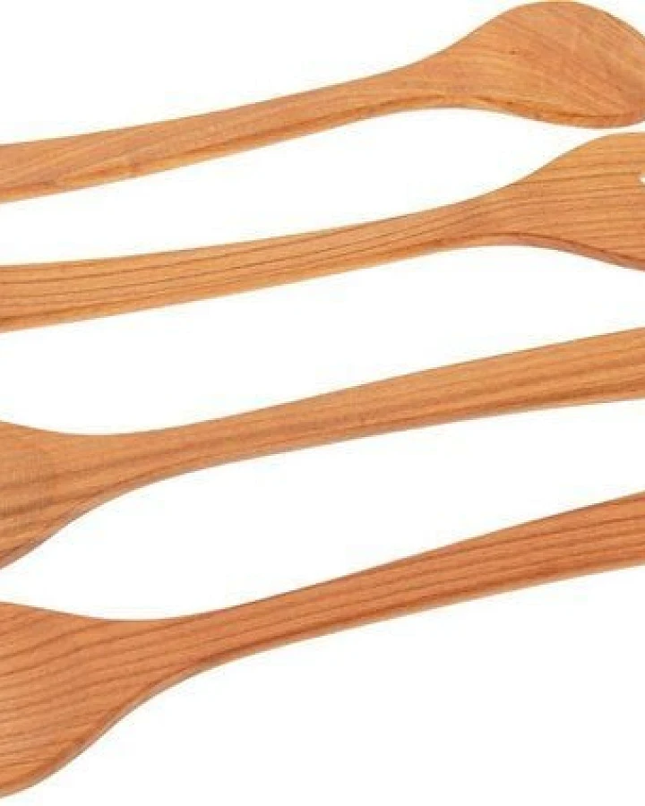 ReineNatur Salatbesteck aus Kirschholz geölt 35 cm lang