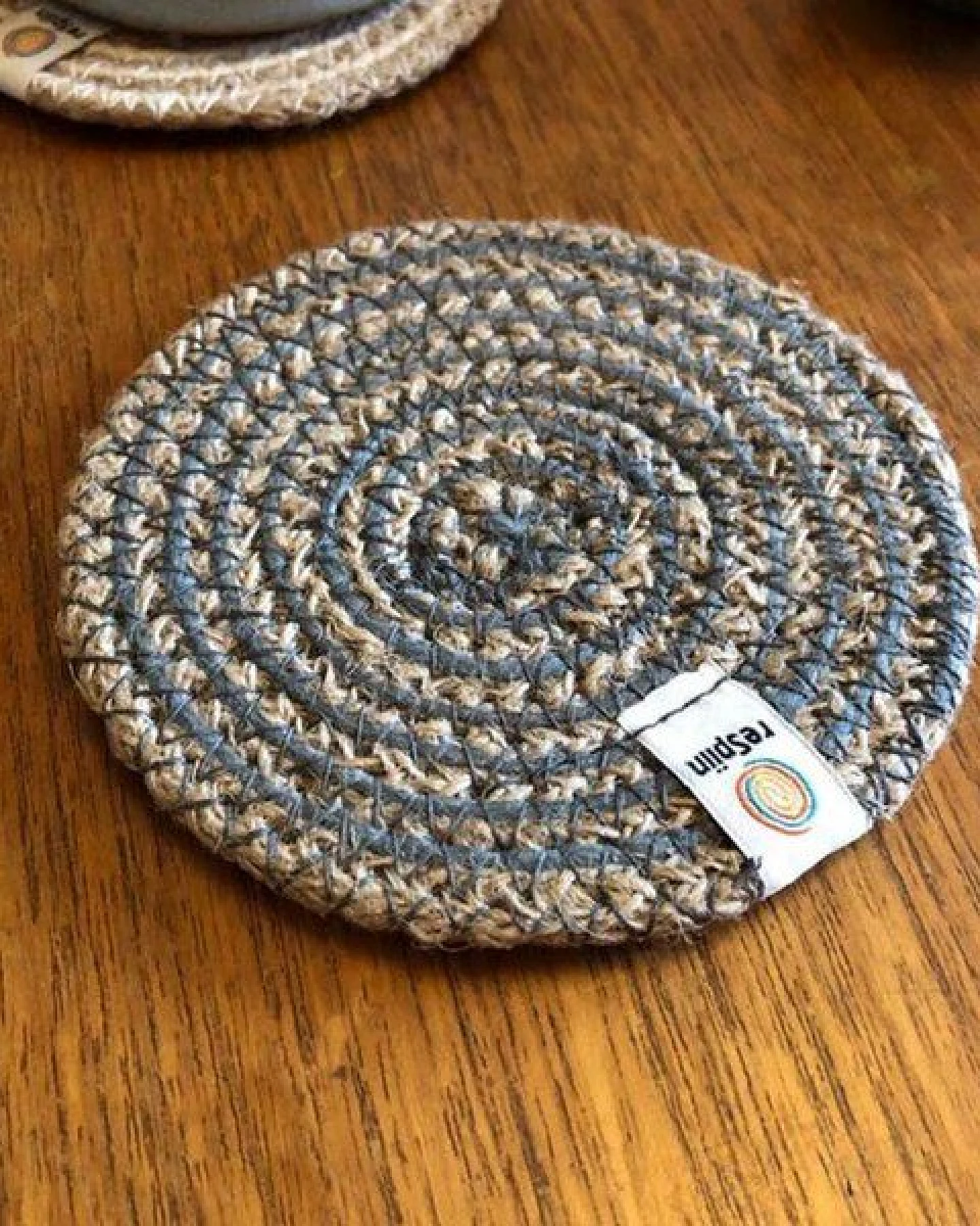 reSpiin Untersetzer aus Jute mit Spiraldesign Ø 11cm – Ansicht 3
