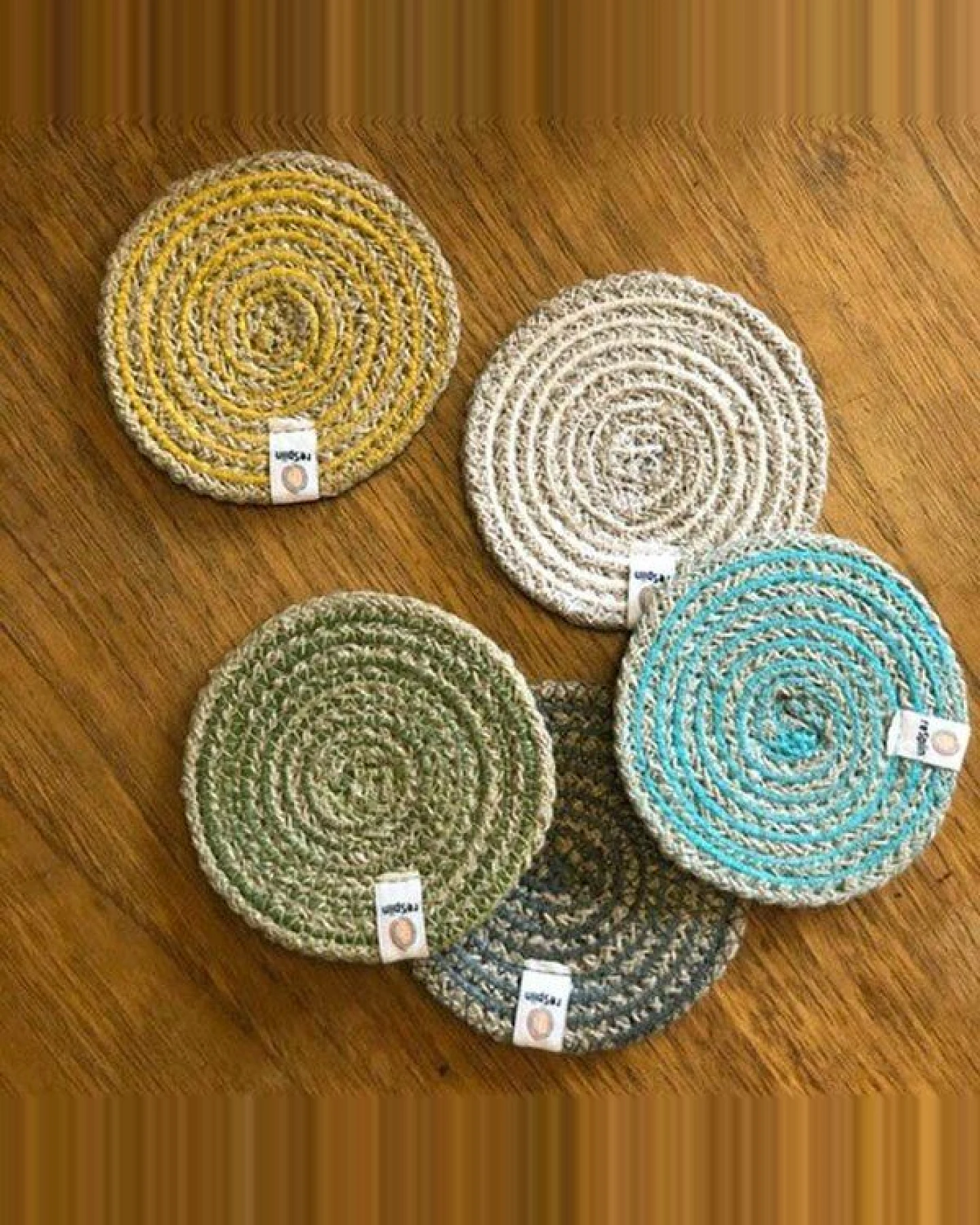 reSpiin Untersetzer aus Jute mit Spiraldesign Ø 11cm – Ansicht 4